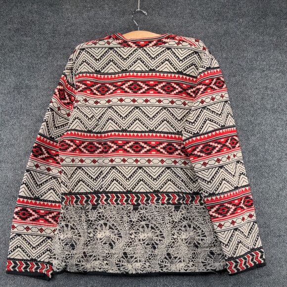 Phool Womens Full Zip Aztec Print Jacket 18 Long Sleeve Multi 100% Rayon - Picture 5 of 12